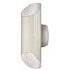 Carson 2-Light Brushed Nickel with Hammered Brushed Nickel Interior Outdoor Integrated LED Wall Lantern Sconce by Westinghouse