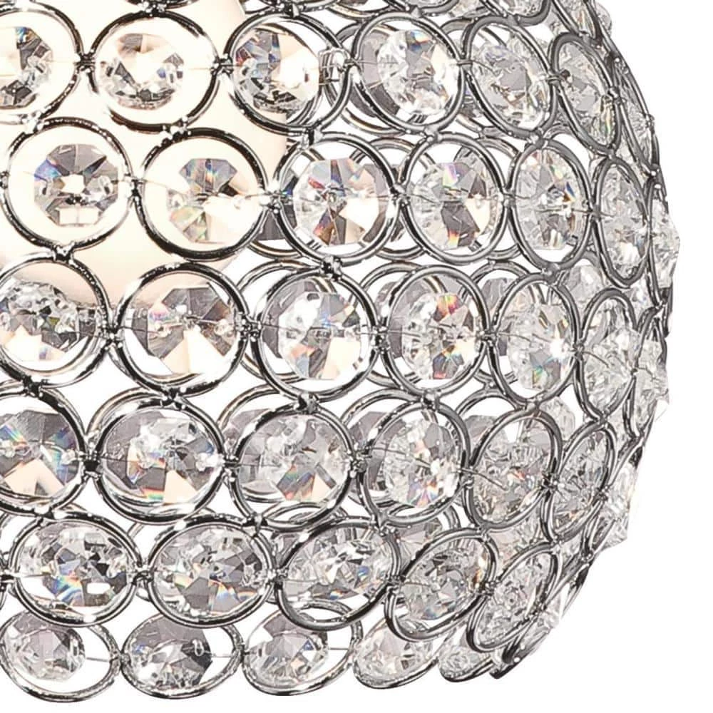 Kelcie 1-Light Brushed Nickel Mini Pendant with Crystal Jewel Shade by Westinghouse 2 Kelcie 1-Light Brushed Nickel Mini Pendant with Crystal Jewel Shade by Westinghouse - Image 2