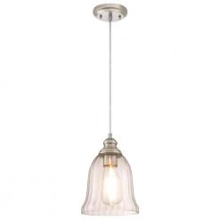 1-Light Brushed Nickel Mini-Pendant by Westinghouse
