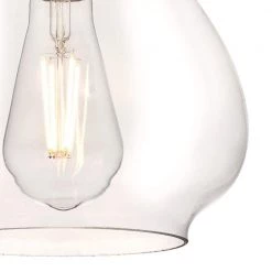 Wes 1-Light Brushed Nickel Mini Pendant with Clear Glass Shade by Westinghouse -Westinghouse Shop brushed nickel westinghouse pendant lights 6106400 1f 1000