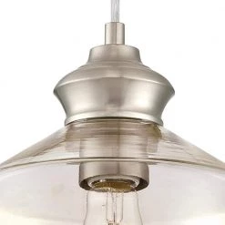 Ramsey 1-Light Brushed Nickel Mini Pendant with Clear Glass Shade by Westinghouse -Westinghouse Shop brushed nickel westinghouse pendant lights 6106500 1f 1000