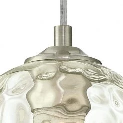 1-Light Brushed Nickel Mini Pendant with Clear Hammered Glass Shade by Westinghouse -Westinghouse Shop brushed nickel westinghouse pendant lights 6328800 1f 1000