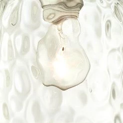 1-Light Brushed Nickel Mini Pendant with Clear Hammered Glass Shade by Westinghouse -Westinghouse Shop brushed nickel westinghouse pendant lights 6328800 fa 1000