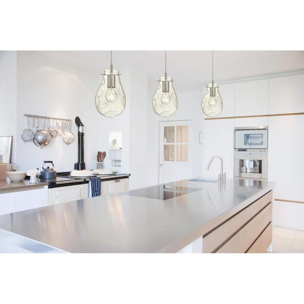 1-Light Brushed Nickel Mini Pendant by Westinghouse 2 1-Light Brushed Nickel Mini Pendant by Westinghouse - Image 2