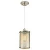 1-Light Brushed Nickel Mini Pendant by Westinghouse