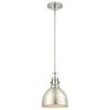 Madras 1-Light Brushed Nickel Mini Pendant with Hammered Shade by Westinghouse