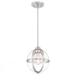 Stella Mira 1-Light Brushed Nickel Mini Pendant by Westinghouse