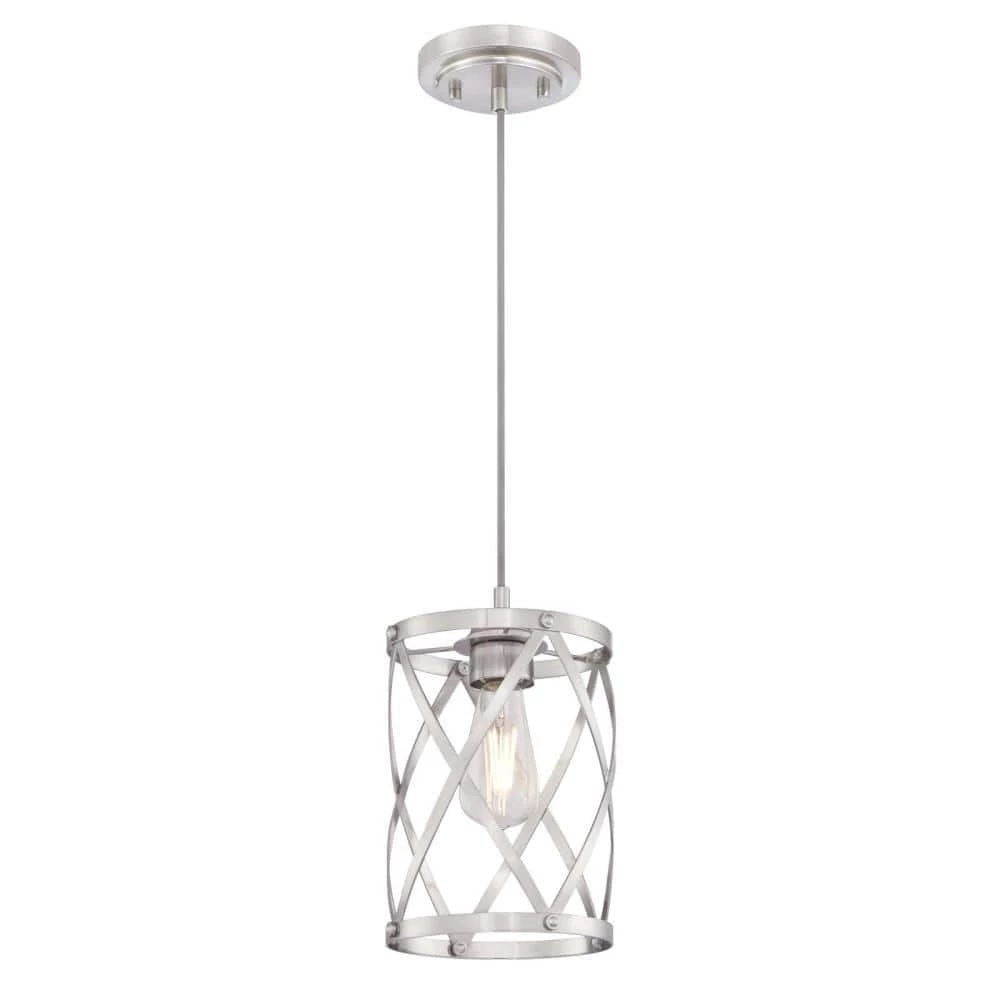 Isadora 1-Light Brushed Nickel Mini Pendant by Westinghouse 4 Isadora 1-Light Brushed Nickel Mini Pendant by Westinghouse - Image 4