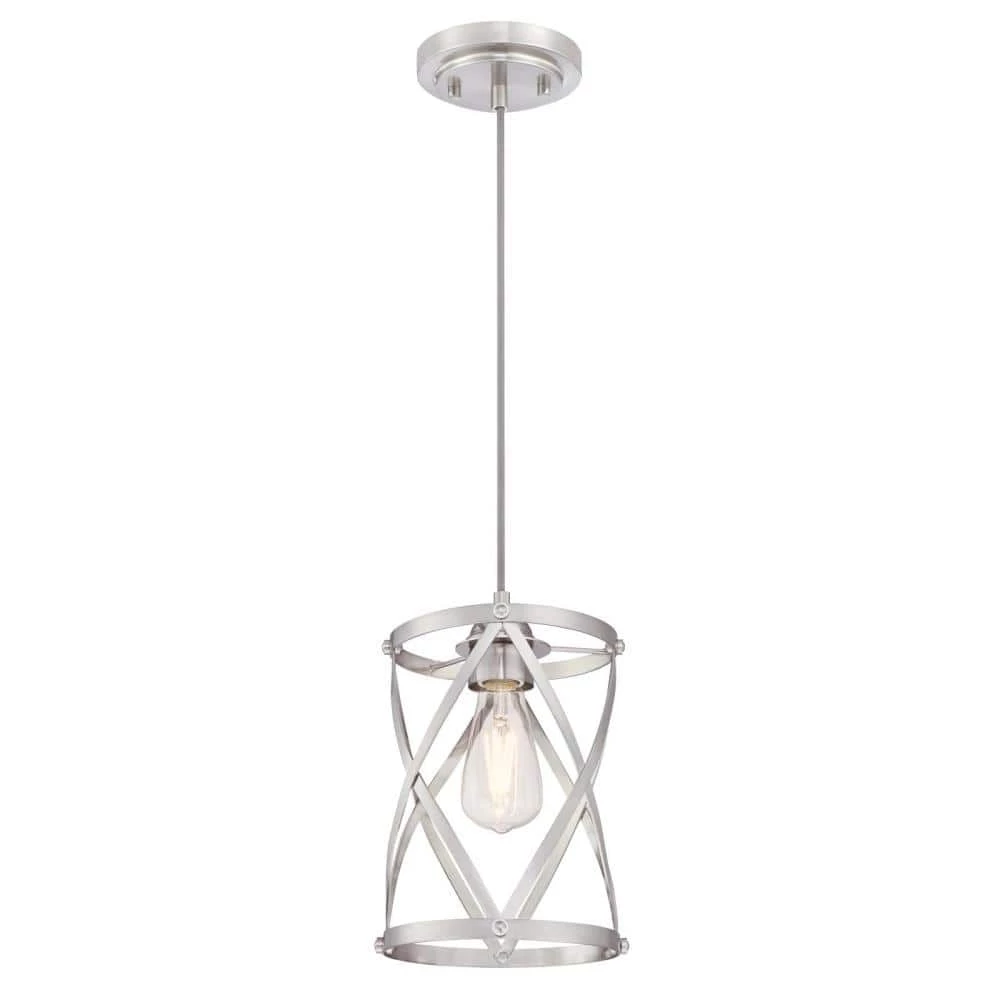 Isadora 1-Light Brushed Nickel Mini Pendant by Westinghouse 1 Isadora 1-Light Brushed Nickel Mini Pendant by Westinghouse