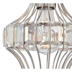 Shannon 1-Light Brushed Nickel Mini Pendant with Crystal Prism Cage Shade by Westinghouse 7 Shannon 1-Light Brushed Nickel Mini Pendant with Crystal Prism Cage Shade by Westinghouse -Westinghouse Shop brushed nickel westinghouse pendant lights 6363000 4f 1000