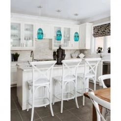 Soren 1-Light Brushed Nickel Mini Pendant with Turquoise Glass Shade by Westinghouse -Westinghouse Shop brushed nickel westinghouse pendant lights 6366300 1f 1000