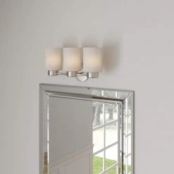 Sylvestre 3-Light Brushed Nickel Wall Fixture by Westinghouse -Westinghouse Shop brushed nickel westinghouse vanity lighting 6227900 44 1000