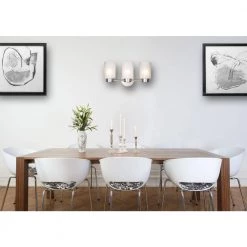 Sylvestre 3-Light Brushed Nickel Wall Fixture by Westinghouse -Westinghouse Shop brushed nickel westinghouse vanity lighting 6227900 76 1000