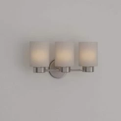 Sylvestre 3-Light Brushed Nickel Wall Fixture by Westinghouse -Westinghouse Shop brushed nickel westinghouse vanity lighting 6227900 d4 1000