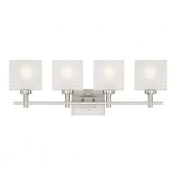 Alexander 4-Light Brushed Nickel Wall Mount Bath Light by Westinghouse
