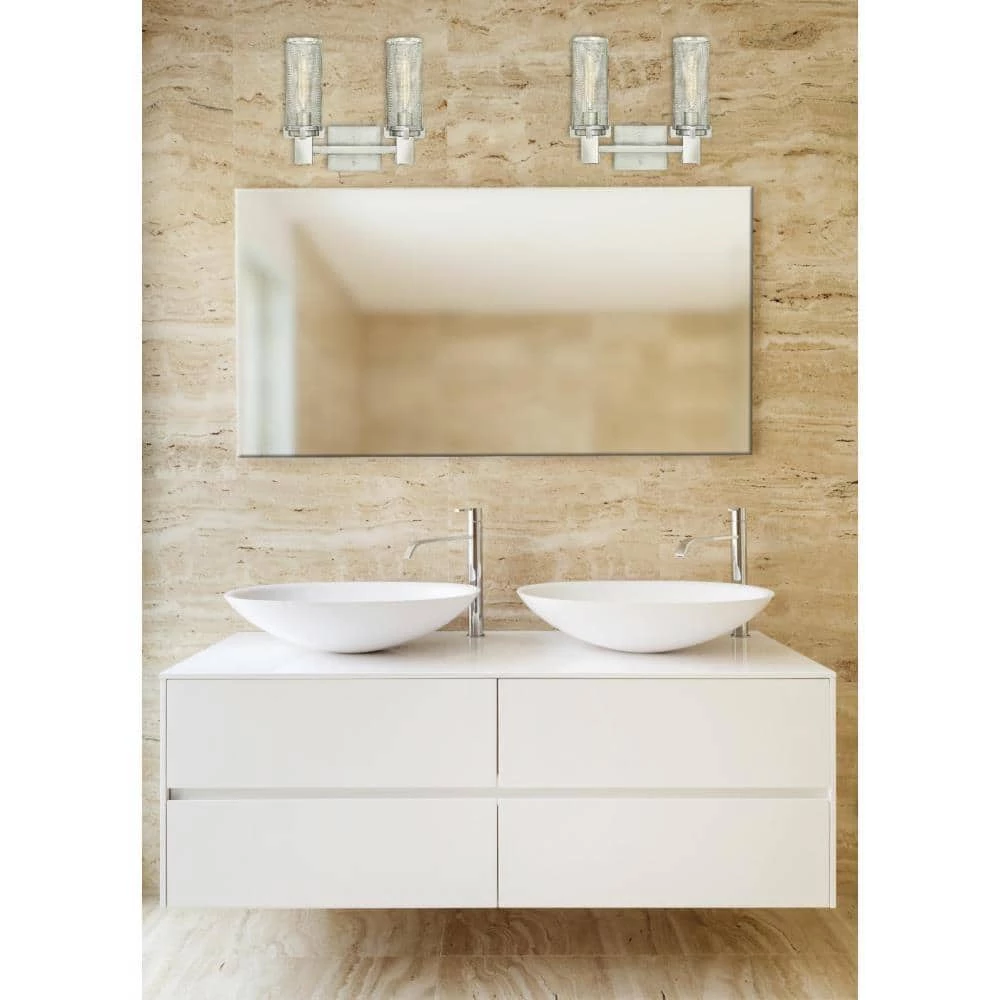 Adler 2-Light Brushed Nickel Wall Mount Bath Light by Westinghouse 3 Adler 2-Light Brushed Nickel Wall Mount Bath Light by Westinghouse - Image 3