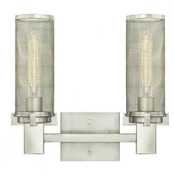 Adler 2-Light Brushed Nickel Wall Mount Bath Light by Westinghouse