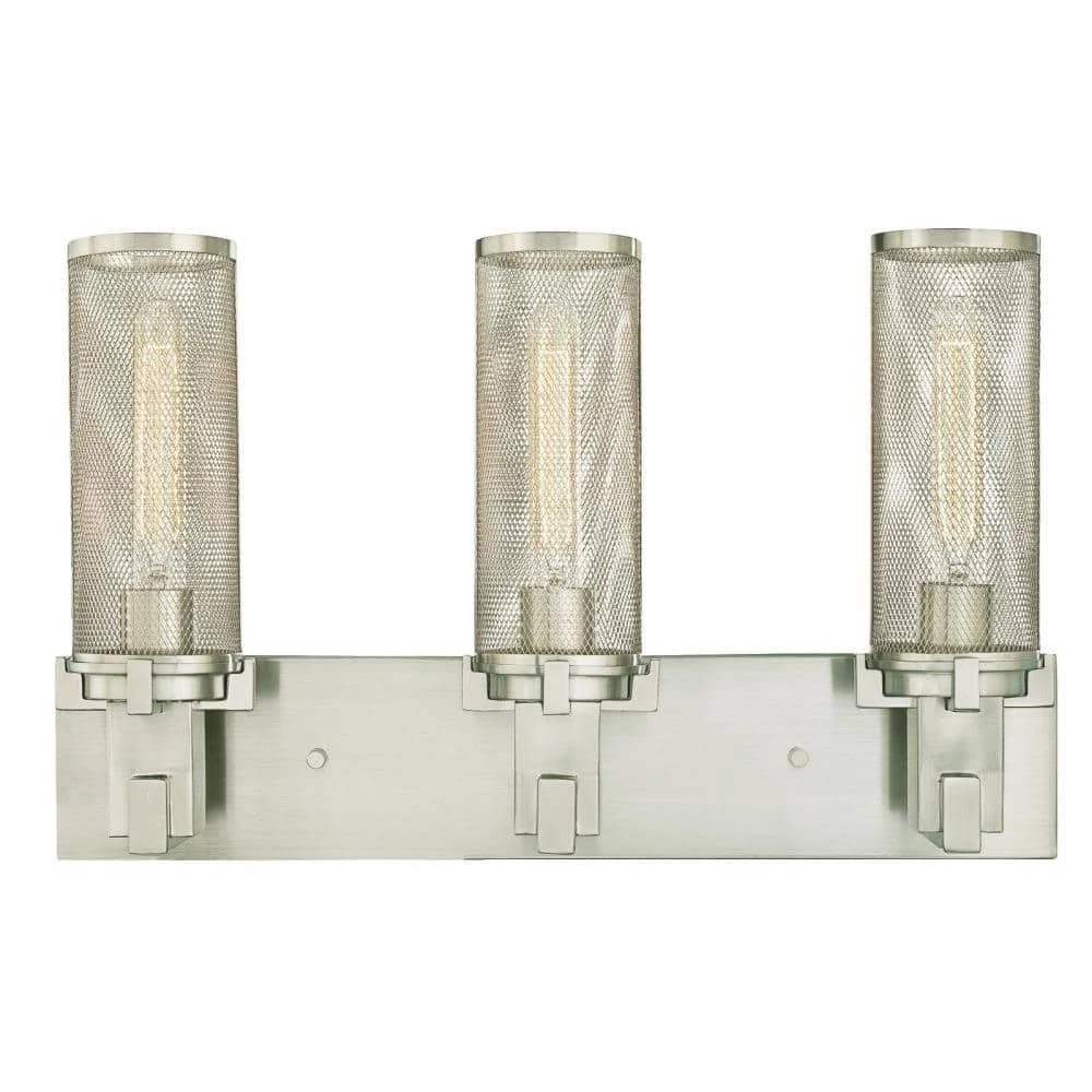 Adler 3-Light Brushed Nickel Wall Mount Bath Light by Westinghouse 1 Adler 3-Light Brushed Nickel Wall Mount Bath Light by Westinghouse
