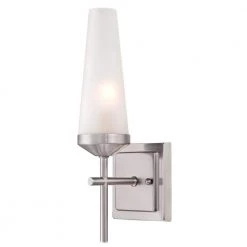 Prosecco 1-Light Brushed Nickel Wall Mount Sconce by Westinghouse