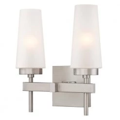 Chaddsford 2-Light Brushed Nickel Wall Mount Bath Light by Westinghouse -Westinghouse Shop brushed nickel westinghouse vanity lighting 6353300 4f 1000