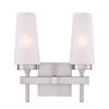 Chaddsford 2-Light Brushed Nickel Wall Mount Bath Light by Westinghouse
