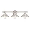 Iron Hill 3-Light Brushed Nickel Wall Mount Bath Light by Westinghouse