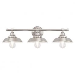 Iron Hill 3-Light Brushed Nickel Wall Mount Bath Light by Westinghouse