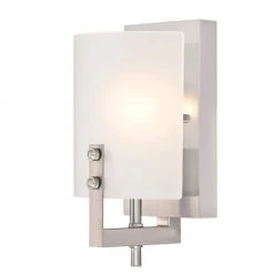 Enzo James 1-Light Brushed Nickel Wall Mount Sconce by Westinghouse