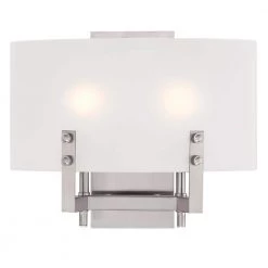 Enzo James 2-Light Brushed Nickel Wall Mount Bath Light by Westinghouse