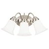 3-Light Brushed Nickel Interior Wall Fixture with White Opal Glass by Westinghouse