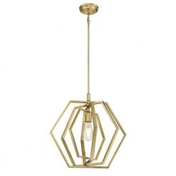 Holly 1-Light Champagne Brass Pendant by Westinghouse