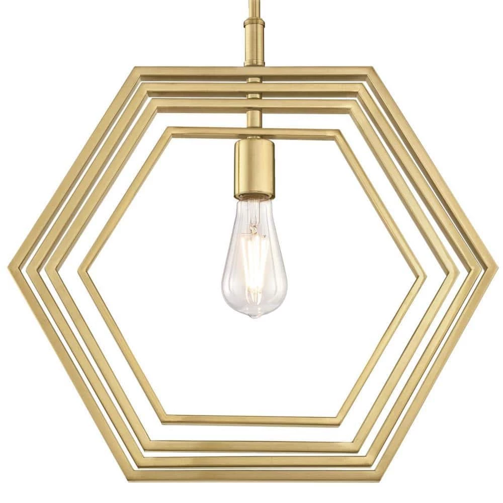 Holly 1-Light Champagne Brass Pendant by Westinghouse 3 Holly 1-Light Champagne Brass Pendant by Westinghouse - Image 3