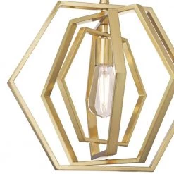 Holly 1-Light Champagne Brass Pendant by Westinghouse -Westinghouse Shop champagne brass westinghouse chandeliers 6369700 1f 1000