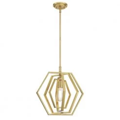 Holly 1-Light Champagne Brass Pendant by Westinghouse