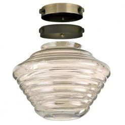 5-1/2 in. Hand-Blown Champagne Glass Wide Rippled Shade Kit with 2-1/4 in. Fitter Adapter and 7-3/4 in. Width by Westinghouse