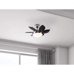 Quince 24 in. Integrated LED Chrome Ceiling Fan with Light Kit by Westinghouse -Westinghouse Shop chrome westinghouse ceiling fans with lights 7236600 c3 1000