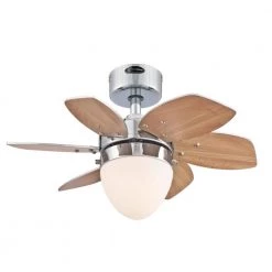 Origami 24 in. LED Chrome Ceiling Fan with Light Kit by Westinghouse -Westinghouse Shop chrome westinghouse ceiling fans with lights 7236900 1f 1000