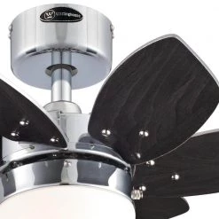 Origami 24 in. LED Chrome Ceiling Fan with Light Kit by Westinghouse -Westinghouse Shop chrome westinghouse ceiling fans with lights 7236900 4f 1000