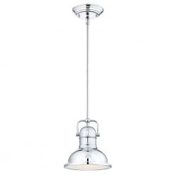 Boswell 1-Light Chrome LED Mini Pendant with Frosted Prismatic Acrylic Lens by Westinghouse
