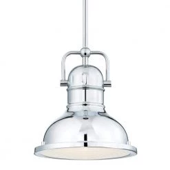 Boswell 1-Light Chrome LED Mini Pendant with Frosted Prismatic Acrylic Lens by Westinghouse -Westinghouse Shop chrome westinghouse chandeliers 63085a c3 1000