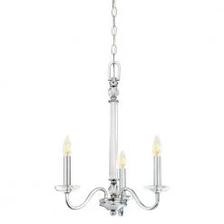 Versailles 3-Light Chrome with Clear Glass Accents Chandelier by Westinghouse