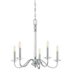 Versailles 5-Light Chrome with Clear Glass Accents Chandelier by Westinghouse