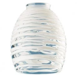 5-3/4 in. Handblown Clear with White Rope Shade with 2-1/4 in. Fitter and 4-5/8 in. Width by Westinghouse