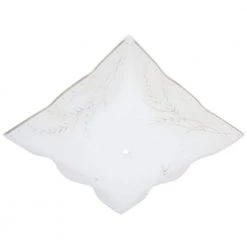 1-1/2 in. Square Clear Wheat Design on White Ruffled Edge Diffuser with 12 in. Width by Westinghouse