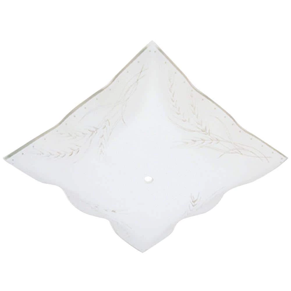 1-1/2 in. Square Clear Wheat Design on White Ruffled Edge Diffuser with 12 in. Width by Westinghouse 1 1-1/2 in. Square Clear Wheat Design on White Ruffled Edge Diffuser with 12 in. Width by Westinghouse