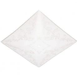 1-1/2 in. Square Clear Floral Design on White Diffuser with 12 in. Width by Westinghouse