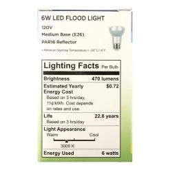 45W Equivalent Cool Bright PAR16 Dimmable LED Flood Light Bulb by Westinghouse -Westinghouse Shop clear westinghouse led light bulbs 3306700 76 1000