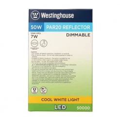 50W Equivalent Cool White PAR20 Dimmable LED Flood Light Bulb (6 Pack) by Westinghouse -Westinghouse Shop clear westinghouse led light bulbs 5000020 1f 1000