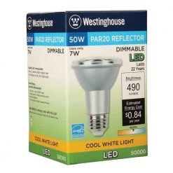50W Equivalent Cool White PAR20 Dimmable LED Flood Light Bulb (6 Pack) by Westinghouse -Westinghouse Shop clear westinghouse led light bulbs 5000020 4f 1000