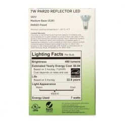 50W Equivalent Cool White PAR20 Dimmable LED Flood Light Bulb (6 Pack) by Westinghouse -Westinghouse Shop clear westinghouse led light bulbs 5000020 76 1000